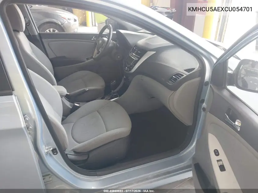 2012 Hyundai Accent Se VIN: KMHCU5AEXCU054701 Lot: 45660693