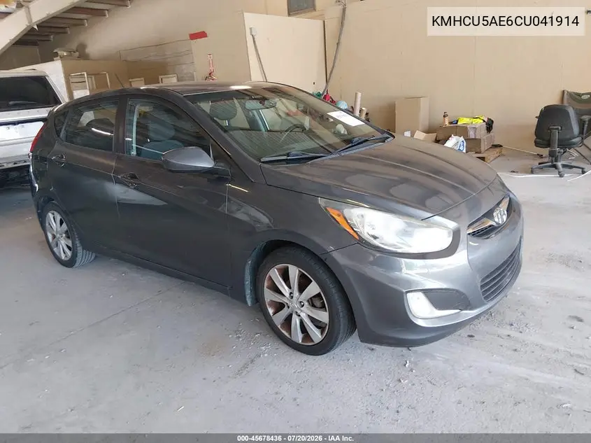 2012 Hyundai Accent Se VIN: KMHCU5AE6CU041914 Lot: 45678436
