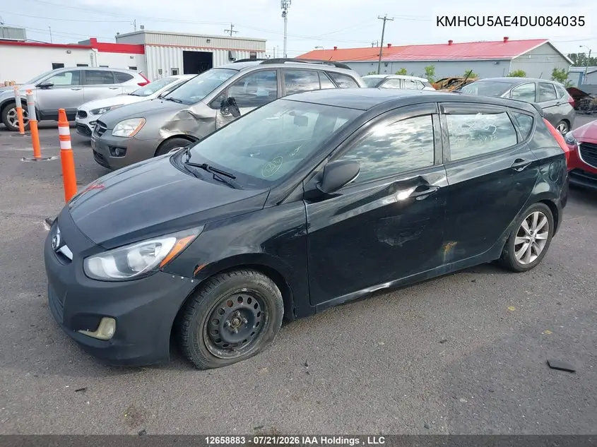 2013 Hyundai Accent Gls VIN: KMHCU5AE4DU084035 Lot: 12658883X