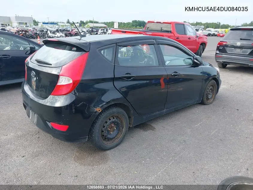 2013 Hyundai Accent Gls VIN: KMHCU5AE4DU084035 Lot: 12658883X