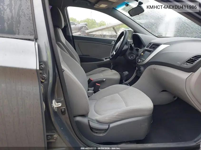 2013 Hyundai Accent Gls VIN: KMHCT4AEXDU411986 Lot: 45333113
