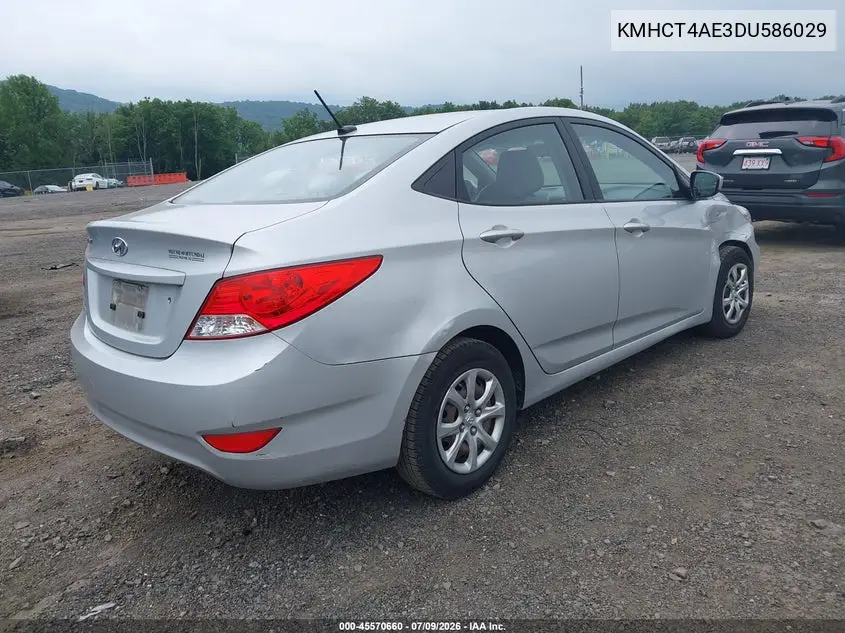 2013 Hyundai Accent Gls VIN: KMHCT4AE3DU586029 Lot: 45570660