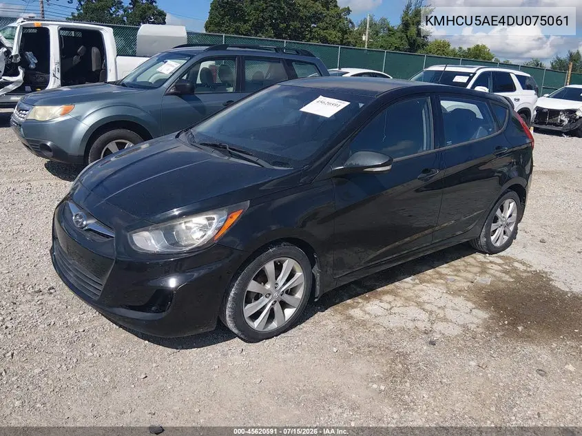 2013 Hyundai Accent Se VIN: KMHCU5AE4DU075061 Lot: 45620591