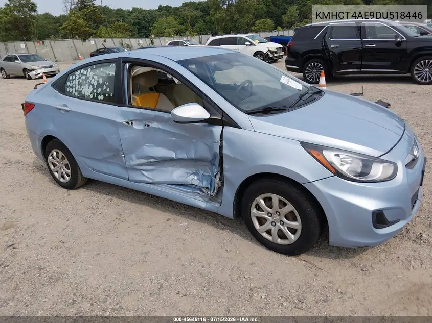 2013 Hyundai Accent Gls VIN: KMHCT4AE9DU518446 Lot: 45646116