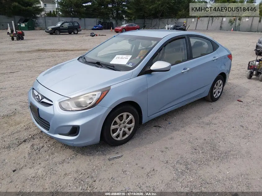 2013 Hyundai Accent Gls VIN: KMHCT4AE9DU518446 Lot: 45646116