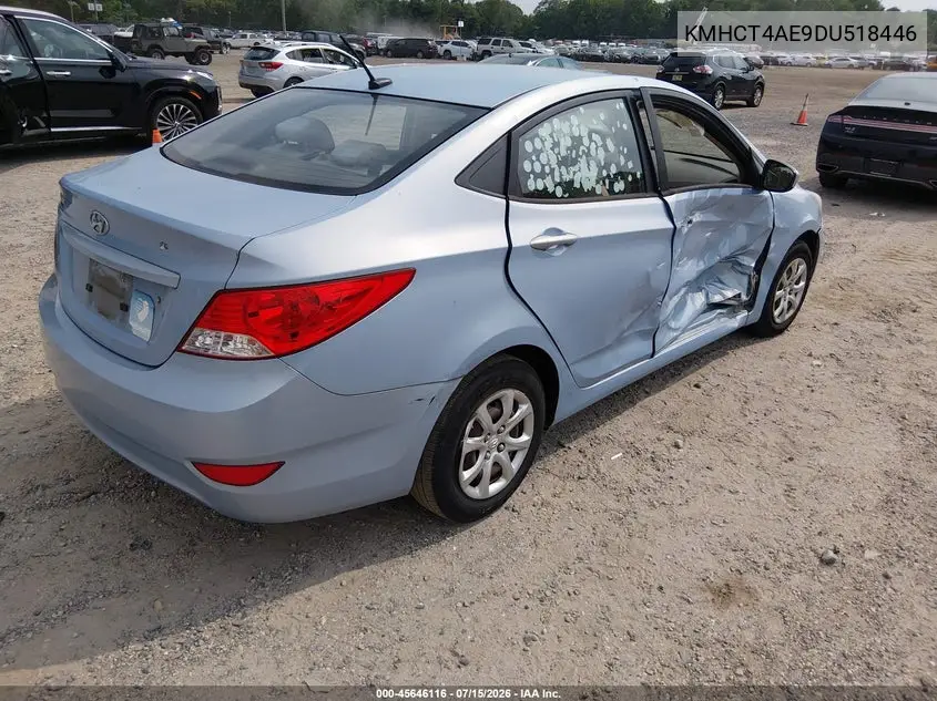 2013 Hyundai Accent Gls VIN: KMHCT4AE9DU518446 Lot: 45646116