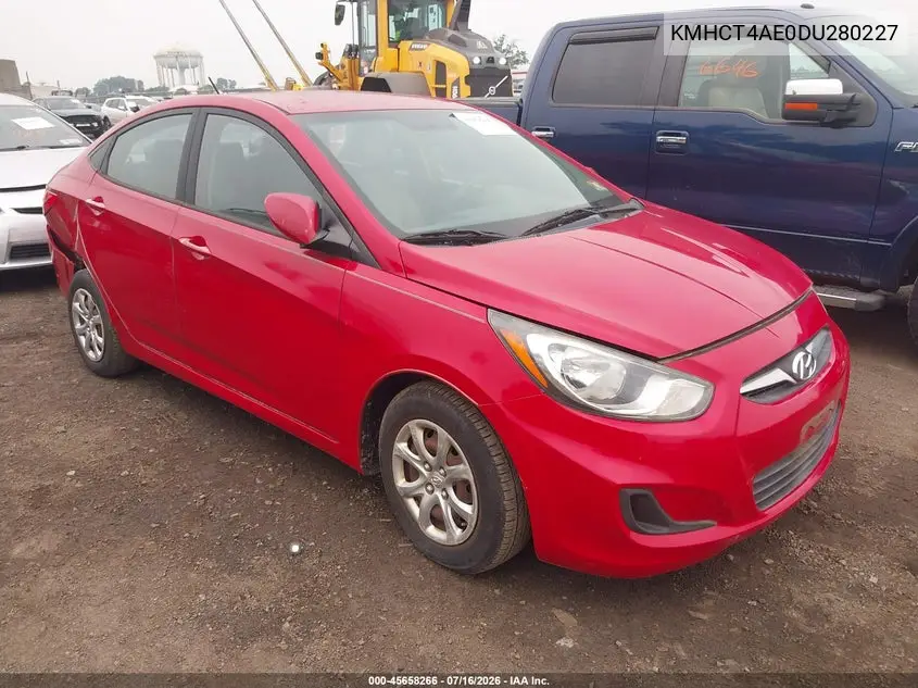 2013 Hyundai Accent Gls VIN: KMHCT4AE0DU280227 Lot: 45658266