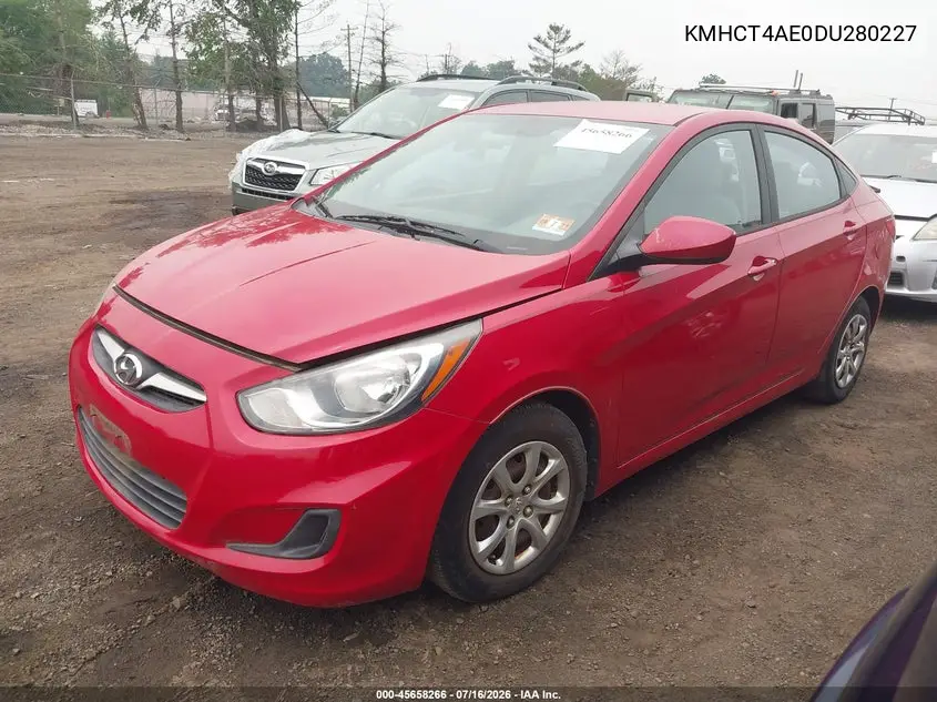 2013 Hyundai Accent Gls VIN: KMHCT4AE0DU280227 Lot: 45658266