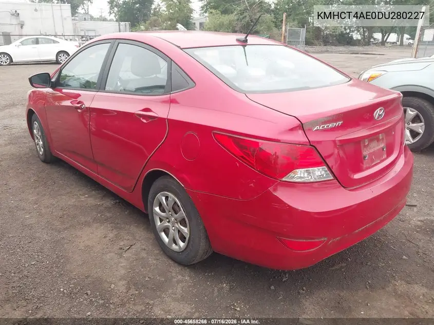 2013 Hyundai Accent Gls VIN: KMHCT4AE0DU280227 Lot: 45658266