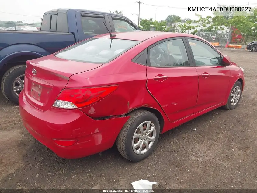2013 Hyundai Accent Gls VIN: KMHCT4AE0DU280227 Lot: 45658266