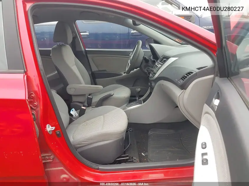 2013 Hyundai Accent Gls VIN: KMHCT4AE0DU280227 Lot: 45658266