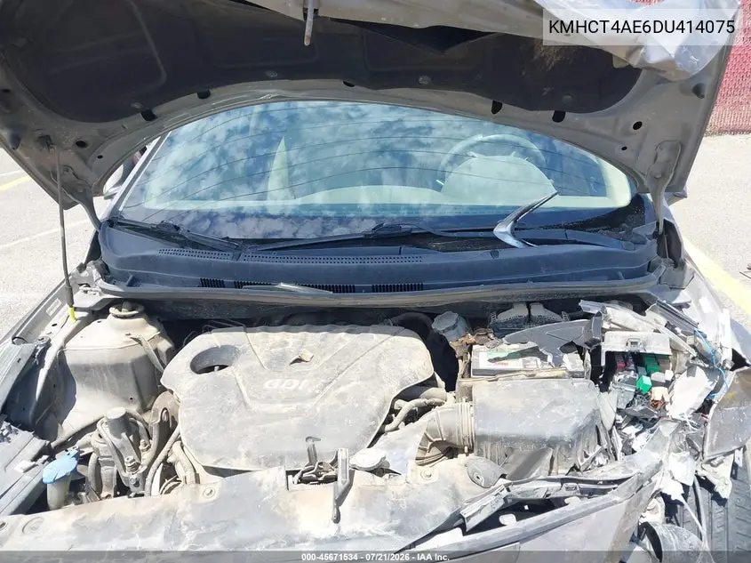 2013 Hyundai Accent Gls VIN: KMHCT4AE6DU414075 Lot: 45671534
