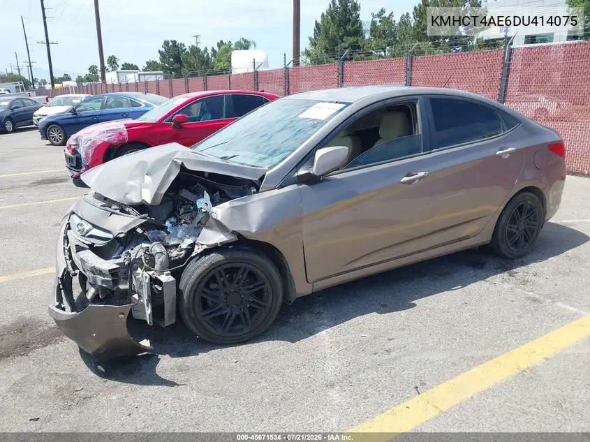 2013 Hyundai Accent Gls VIN: KMHCT4AE6DU414075 Lot: 45671534