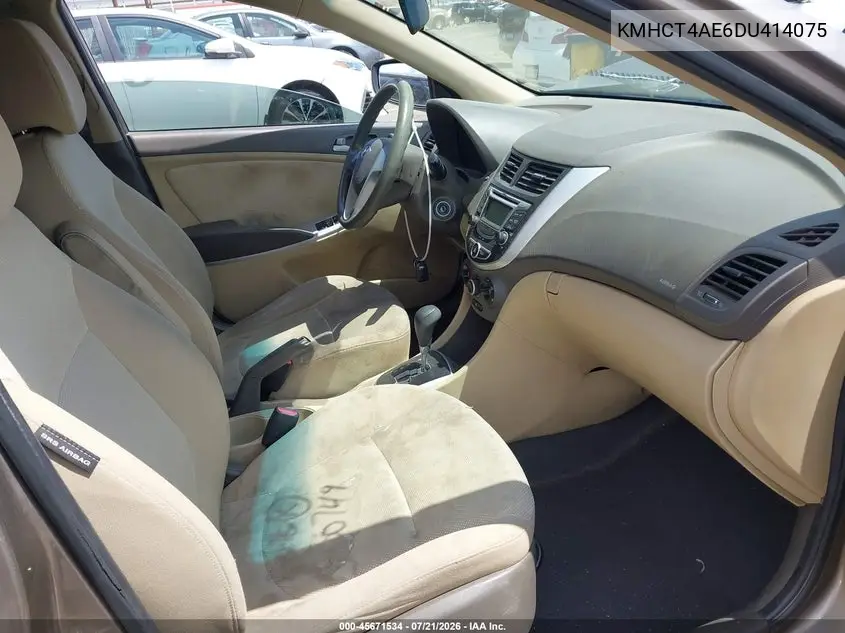 2013 Hyundai Accent Gls VIN: KMHCT4AE6DU414075 Lot: 45671534