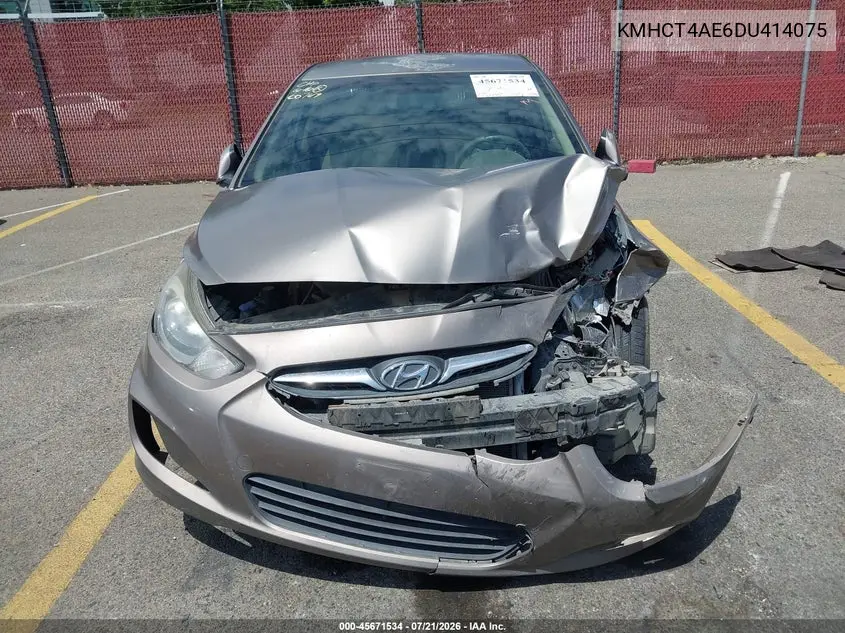 2013 Hyundai Accent Gls VIN: KMHCT4AE6DU414075 Lot: 45671534