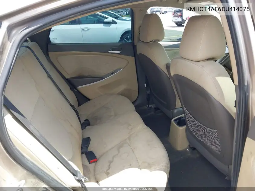 2013 Hyundai Accent Gls VIN: KMHCT4AE6DU414075 Lot: 45671534