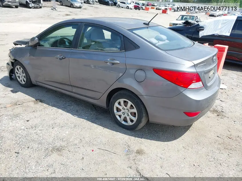 2013 Hyundai Accent Gls VIN: KMHCT4AE6DU477113 Lot: 45674007