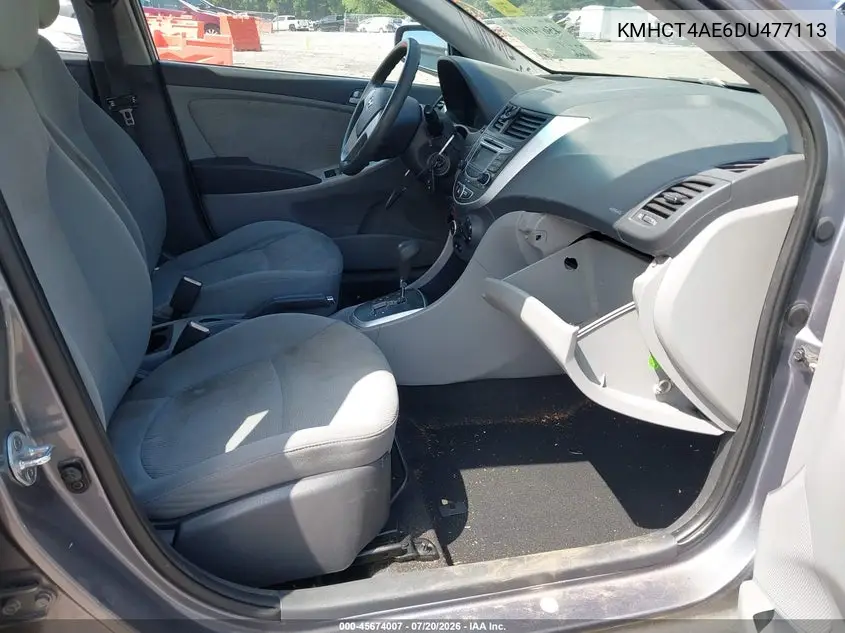 2013 Hyundai Accent Gls VIN: KMHCT4AE6DU477113 Lot: 45674007