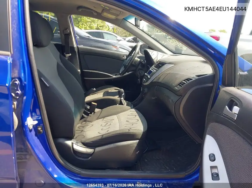 2014 Hyundai Accent Gl VIN: KMHCT5AE4EU144044 Lot: 12654393X