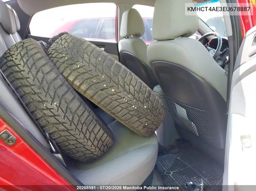 2014 Hyundai Accent Gl VIN: KMHCT4AE3EU678887 Lot: 20268591
