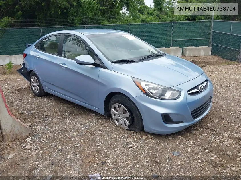 2014 Hyundai Accent Gls VIN: KMHCT4AE4EU733704 Lot: 45161175