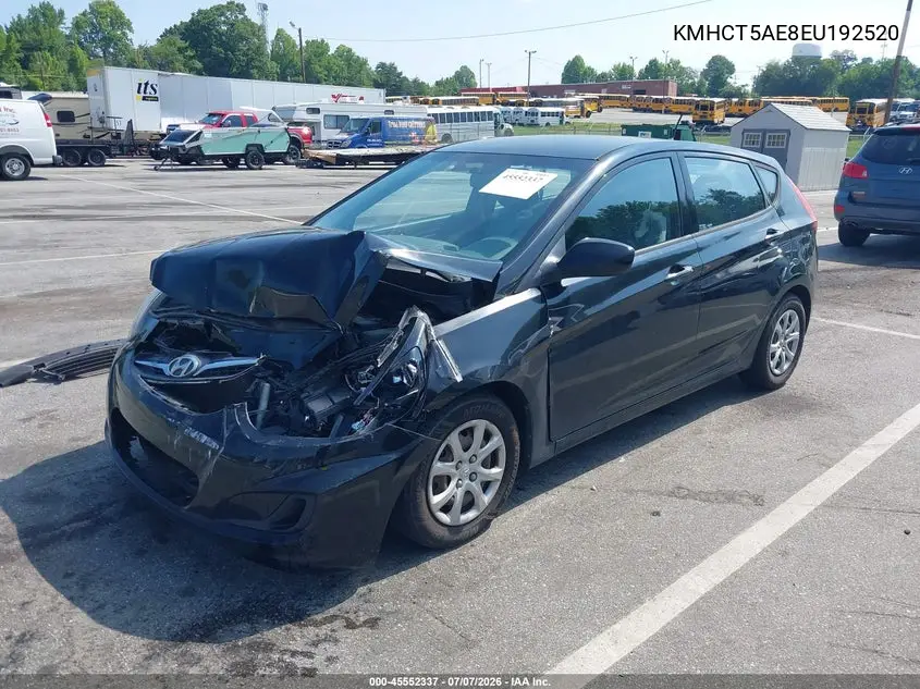 2014 Hyundai Accent Gs VIN: KMHCT5AE8EU192520 Lot: 45552337