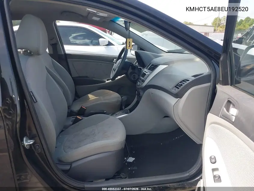 2014 Hyundai Accent Gs VIN: KMHCT5AE8EU192520 Lot: 45552337