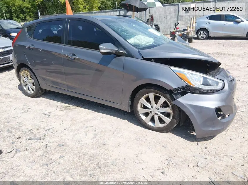2014 Hyundai Accent Se VIN: KMHCU5AE0EU172260 Lot: 45634613