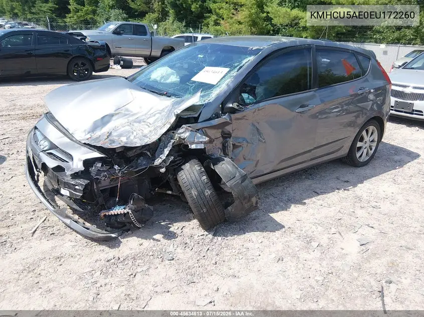 2014 Hyundai Accent Se VIN: KMHCU5AE0EU172260 Lot: 45634613