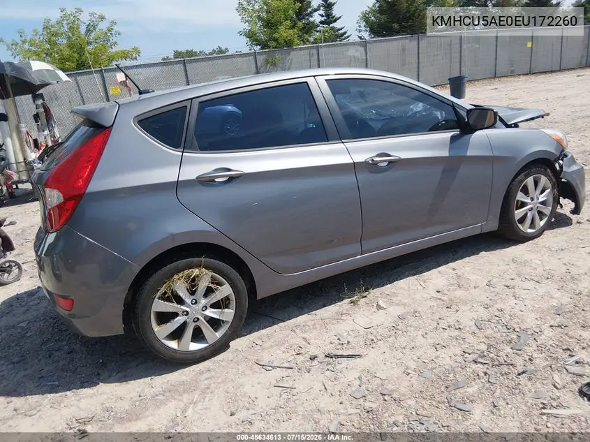 2014 Hyundai Accent Se VIN: KMHCU5AE0EU172260 Lot: 45634613