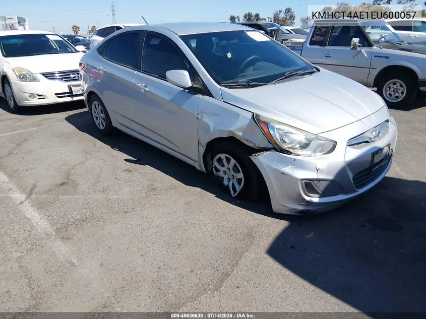2014 Hyundai Accent Gls VIN: KMHCT4AE1EU600057 Lot: 45636638
