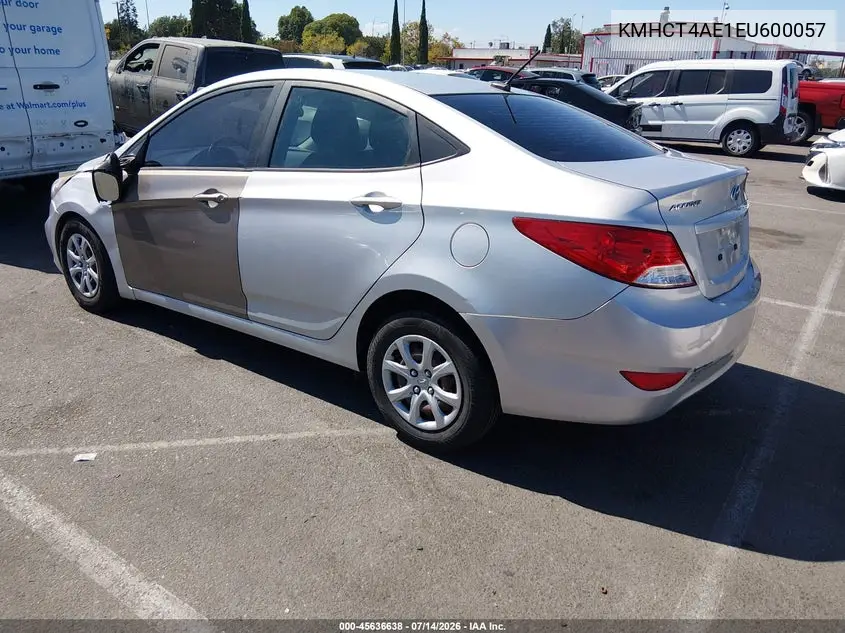 2014 Hyundai Accent Gls VIN: KMHCT4AE1EU600057 Lot: 45636638