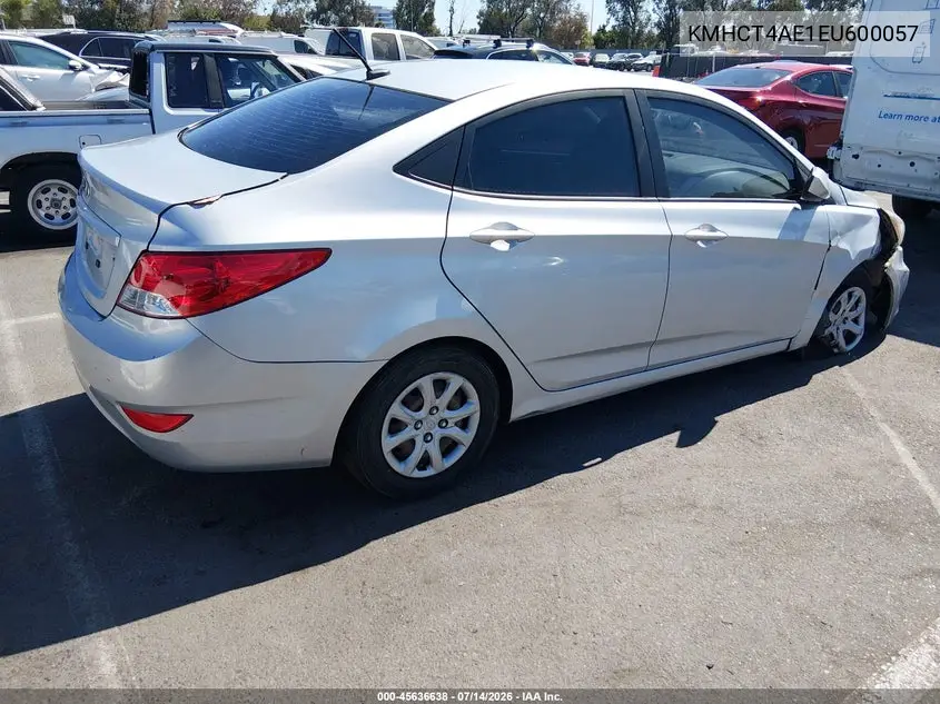2014 Hyundai Accent Gls VIN: KMHCT4AE1EU600057 Lot: 45636638