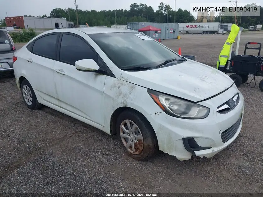2014 Hyundai Accent Gls VIN: KMHCT4AE1EU590419 Lot: 45659857
