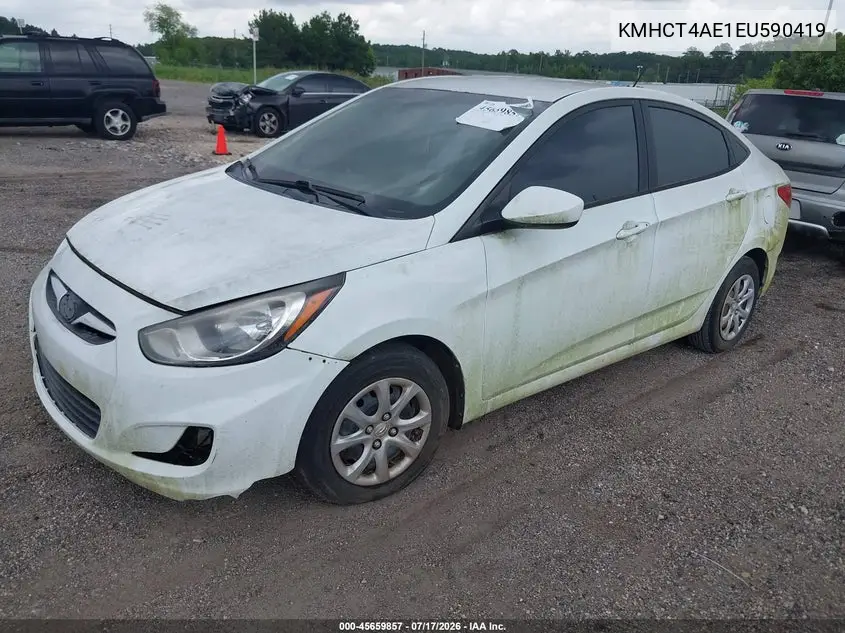 2014 Hyundai Accent Gls VIN: KMHCT4AE1EU590419 Lot: 45659857