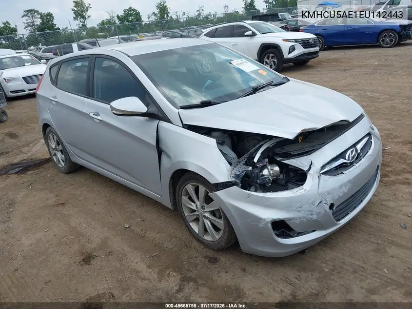 2014 Hyundai Accent Se VIN: KMHCU5AE1EU142443 Lot: 45665758