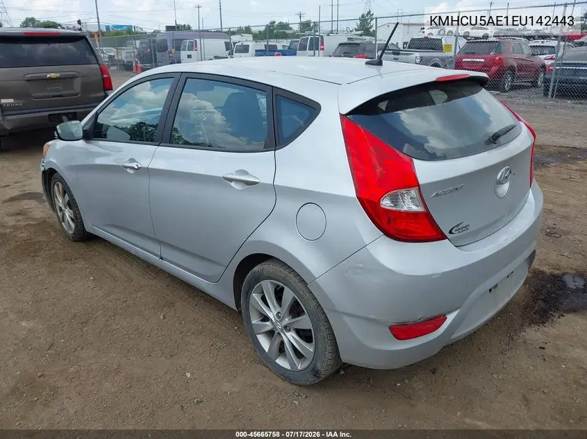 2014 Hyundai Accent Se VIN: KMHCU5AE1EU142443 Lot: 45665758