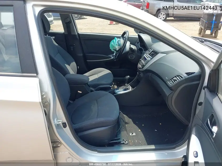 2014 Hyundai Accent Se VIN: KMHCU5AE1EU142443 Lot: 45665758
