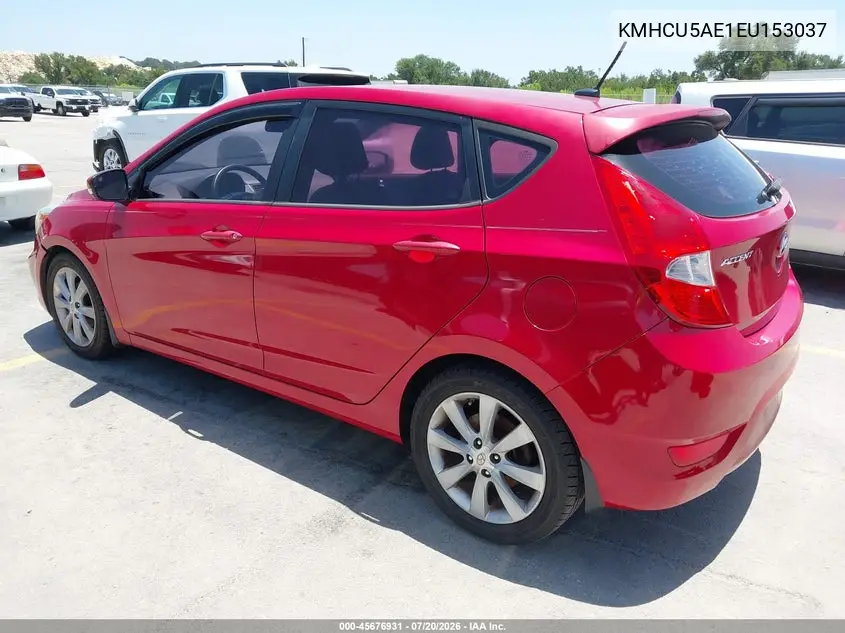 2014 Hyundai Accent Se VIN: KMHCU5AE1EU153037 Lot: 45676931