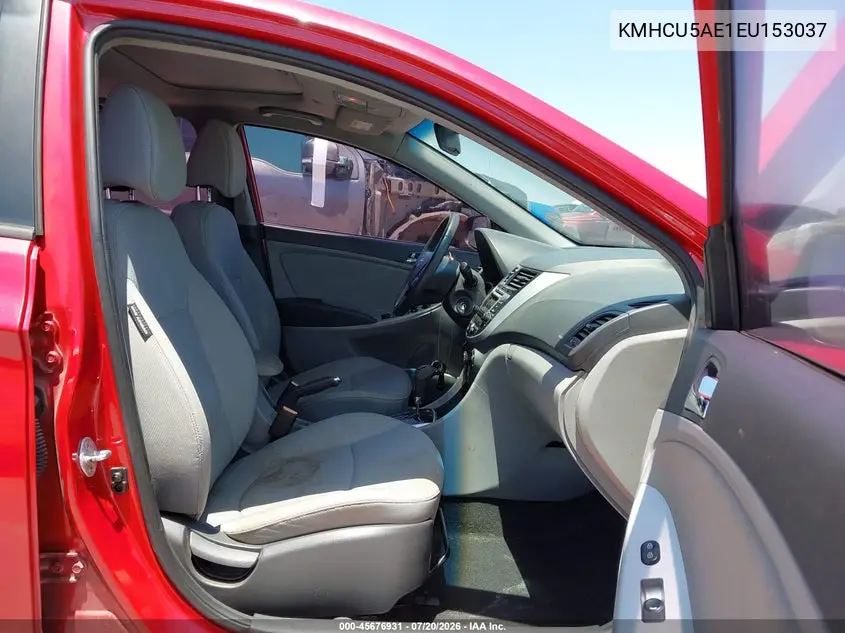2014 Hyundai Accent Se VIN: KMHCU5AE1EU153037 Lot: 45676931