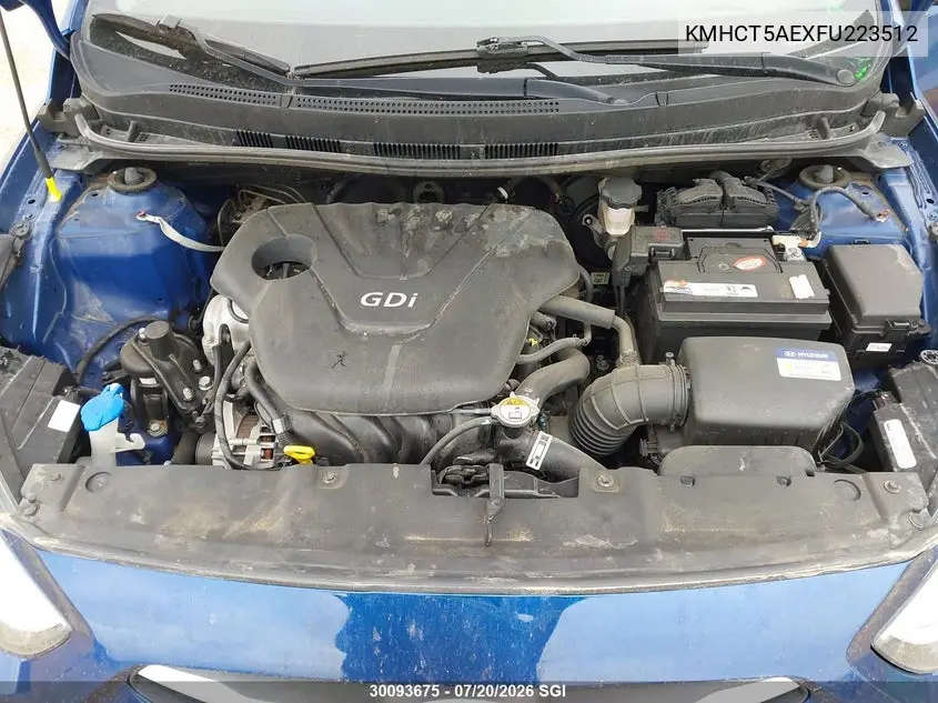 2015 Hyundai Accent Gl VIN: KMHCT5AEXFU223512 Lot: 30093675