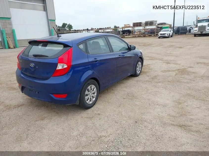 2015 Hyundai Accent Gl VIN: KMHCT5AEXFU223512 Lot: 30093675