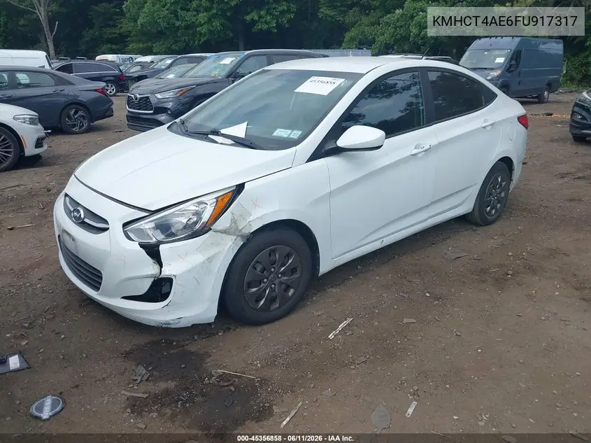 2015 Hyundai Accent Gls VIN: KMHCT4AE6FU917317 Lot: 45356858