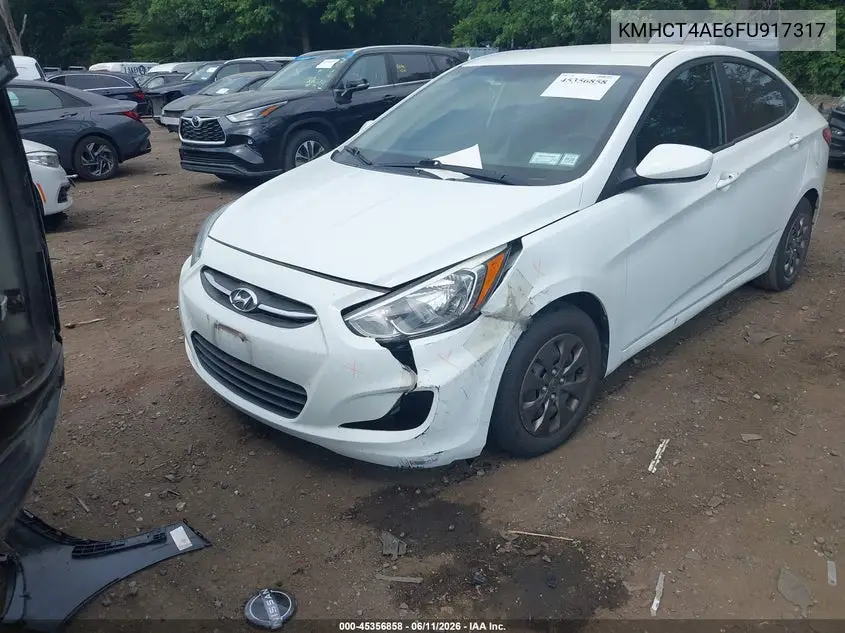 2015 Hyundai Accent Gls VIN: KMHCT4AE6FU917317 Lot: 45356858