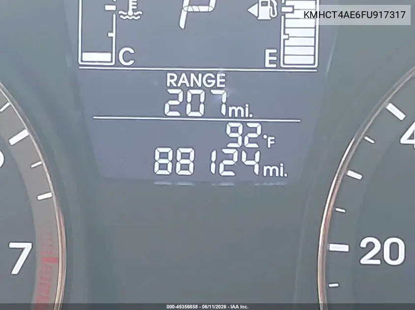 2015 Hyundai Accent Gls VIN: KMHCT4AE6FU917317 Lot: 45356858