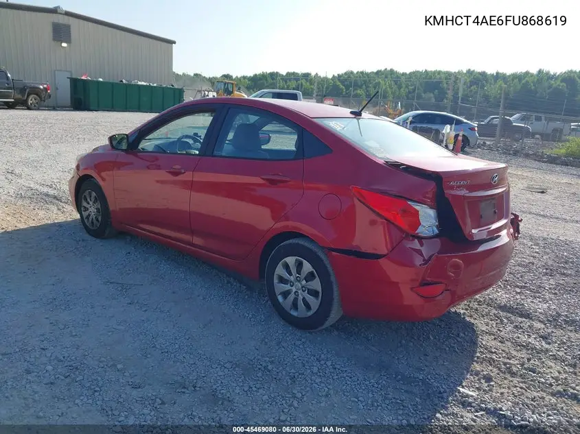 2015 Hyundai Accent Gls VIN: KMHCT4AE6FU868619 Lot: 45469080