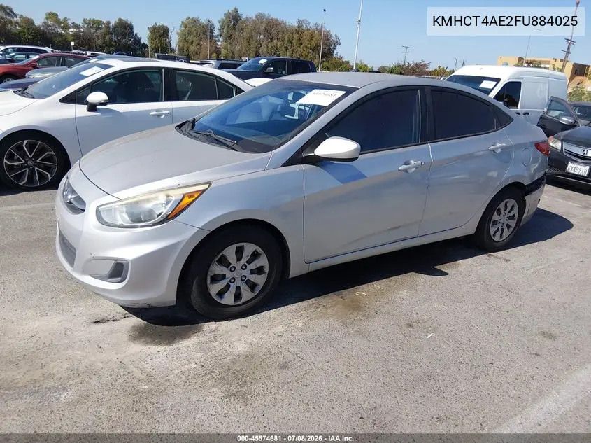 2015 Hyundai Accent Gls VIN: KMHCT4AE2FU884025 Lot: 45574681