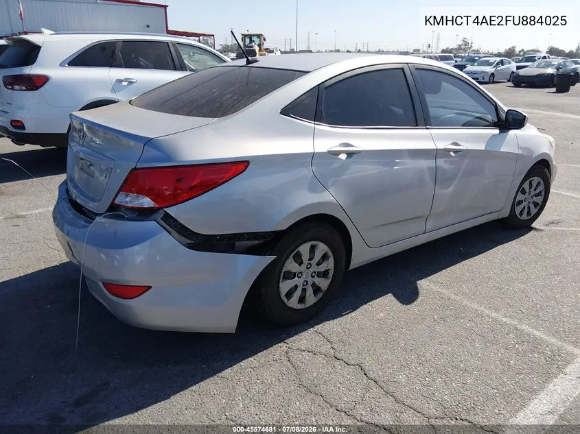 2015 Hyundai Accent Gls VIN: KMHCT4AE2FU884025 Lot: 45574681