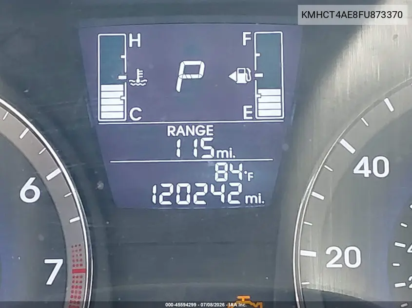 2015 Hyundai Accent Gls VIN: KMHCT4AE8FU873370 Lot: 45594299
