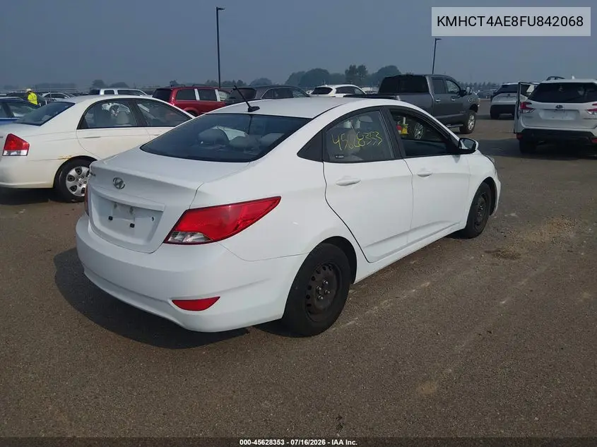 2015 Hyundai Accent Gls VIN: KMHCT4AE8FU842068 Lot: 45628353